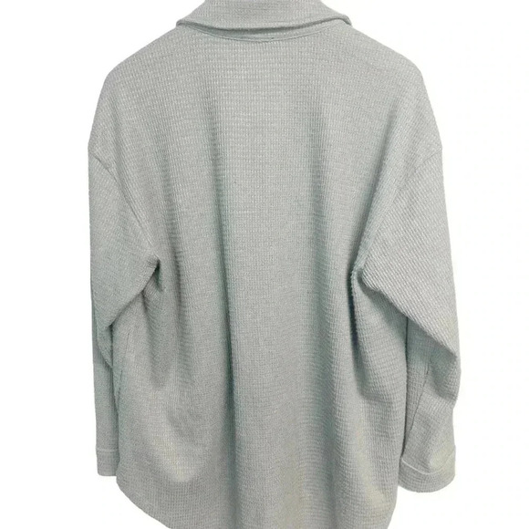 Lane Bryant Relaxed Lumber Jane Button-Down Waffle Knit Shacket Top Sz 14 16 1X - Picture 6 of 9